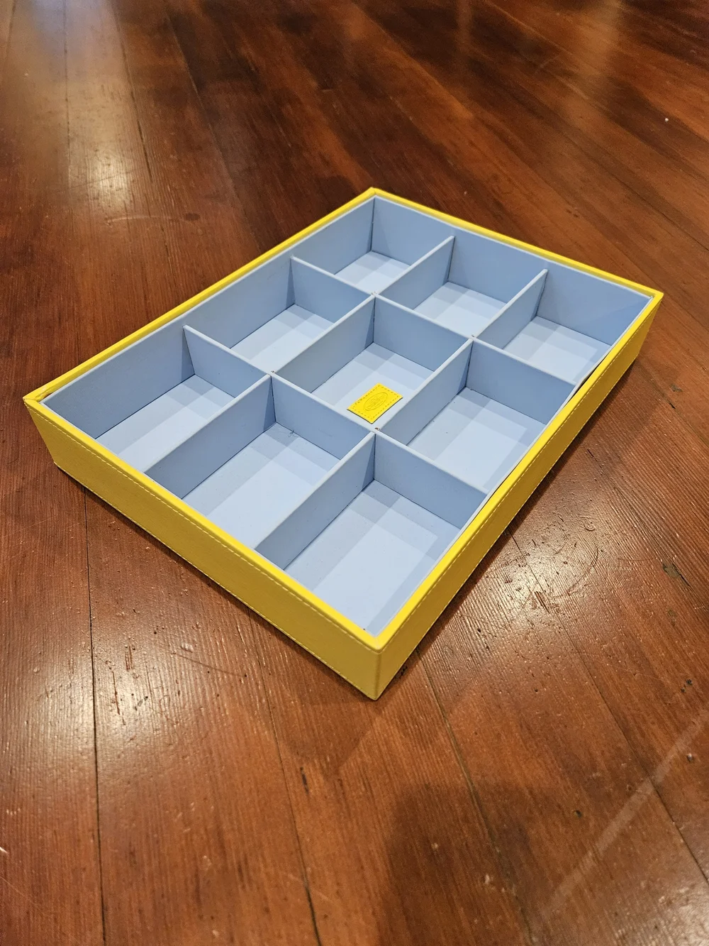 Two Stackables Yellow Compartment Jewelry Organizer Box with Blue Lining